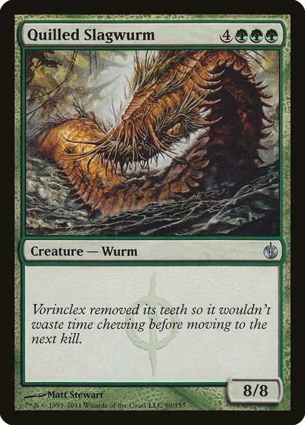 Quilled Slagwurm, Magic card MBS 89 — Mirrodin Besieged set