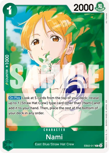 Nami, One Piece card EB02-017 — Anime 25th Collection set