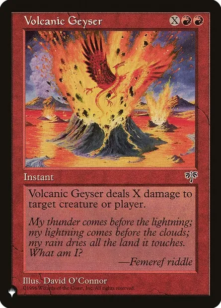 Volcanic Geyser, Magic card PLST MIR-202 — The List set