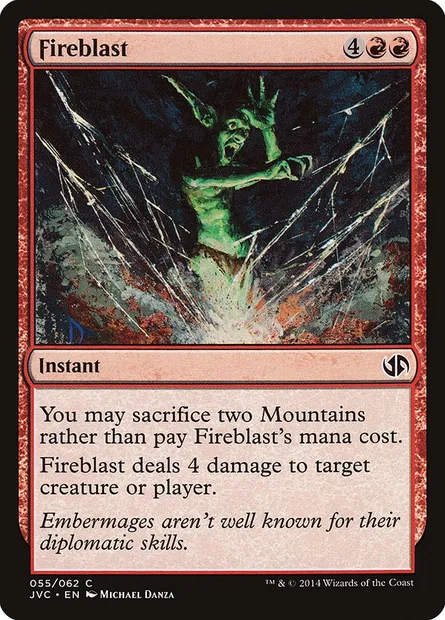 Salve de feu, carte Magic JVC 55 — extension Duel Decks Anthology: Jace vs. Chandra