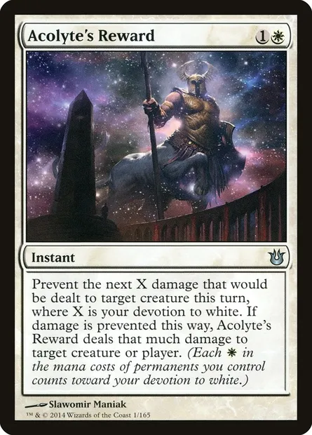 Acolyte's Reward, Magic card BNG 1 — Born of the Gods set