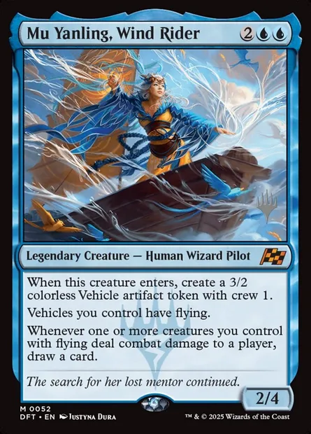 Mu Yanling, Wind Rider, Magic card PDFT 52p — Aetherdrift Promos set
