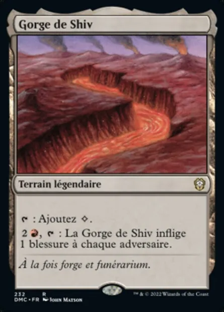Gorge de Shiv, carte Magic DMC 232 — extension Dominaria United Commander