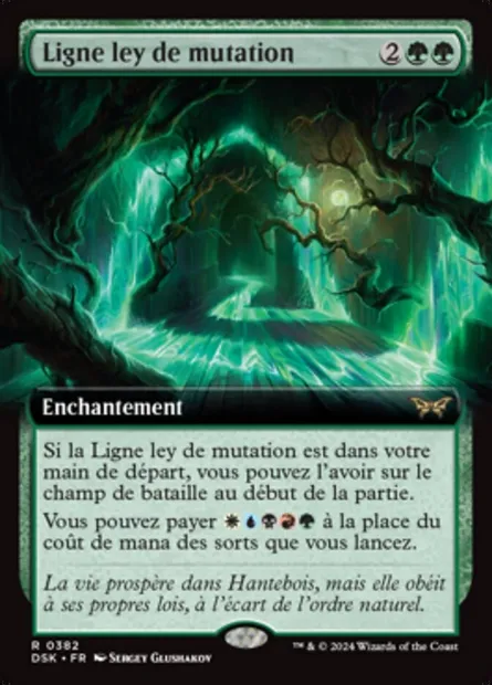 Ligne ley de mutation, carte Magic DSK 382 — extension Duskmourn: House of Horror