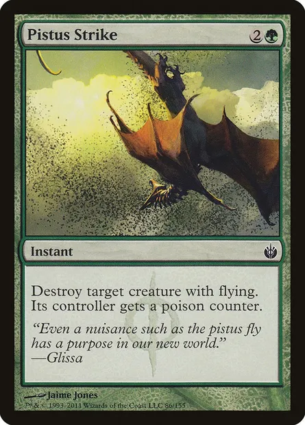 Pistus Strike, Magic card MBS 86 — Mirrodin Besieged set