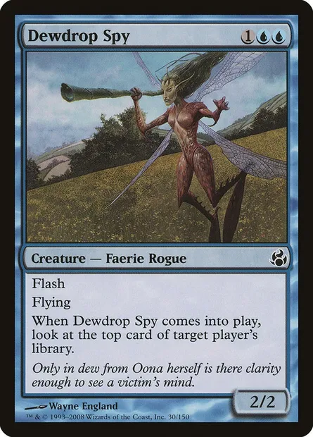 Dewdrop Spy, Magic card MOR 30 — Morningtide set