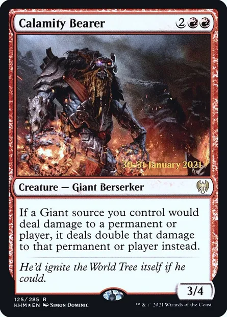 Calamity Bearer, Magic card PKHM 125s — Kaldheim Promos set