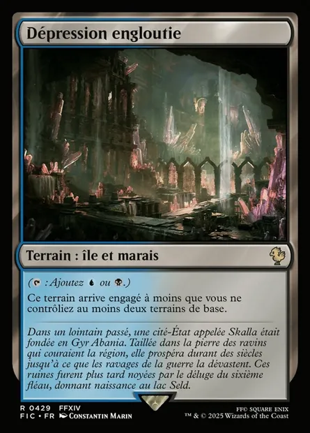 Dépression engloutie, carte Magic FIC 429 — extension Final Fantasy Commander
