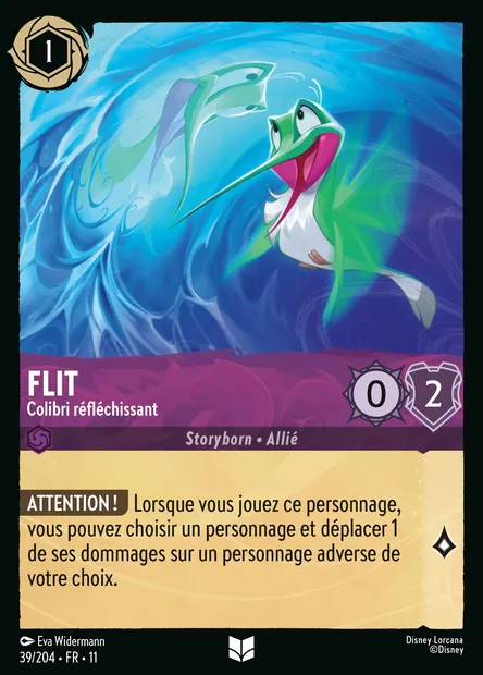 Flit - Colibri réfléchissant, carte Disney Lorcana CH11-039 — extension Givresort
