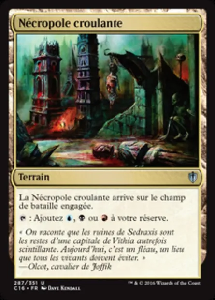 Nécropole croulante, carte Magic C16 287 — extension Commander 2016
