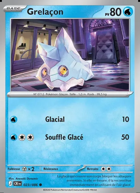 Grelaçon, carte Pokémon CRI 023 — extension Chaos Ascendant