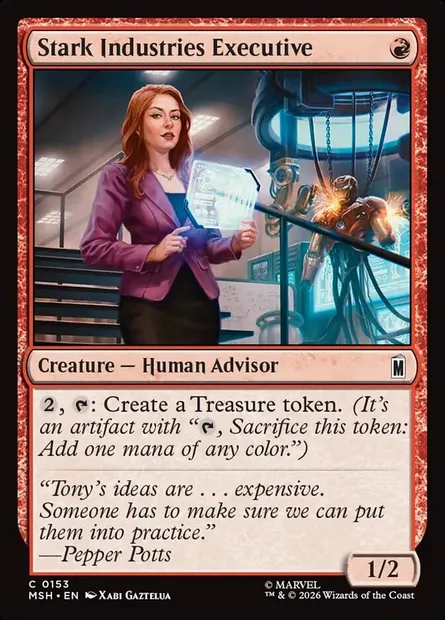 Stark Industries Executive, Magic card MSH 153 — Marvel Super Heroes set