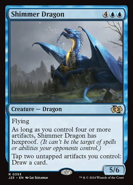 Shimmer Dragon, Magic card J25 353 — Foundations Jumpstart set