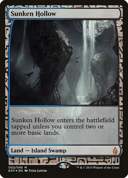 Sunken Hollow, Magic card EXP 2 — Zendikar Expeditions set