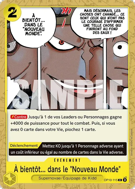 À bientôt... dans le "Nouveau Monde", carte One Piece OP10-115 — extension SANG ROYAL