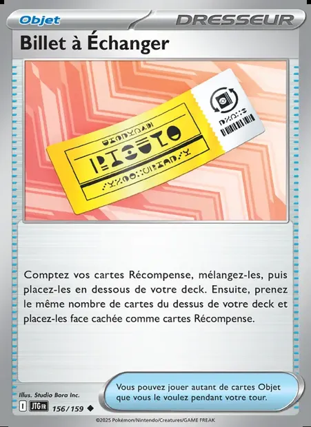Billet à Échanger, carte Pokémon JTG 156 — extension Aventures Ensemble