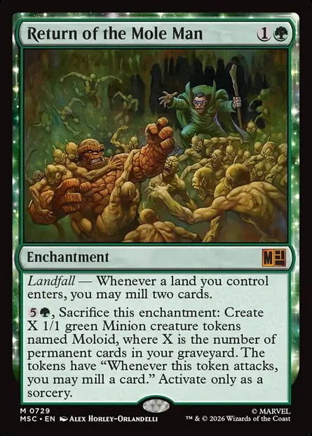 Return of the Mole Man, Magic card MSC 729 — Marvel Super Heroes Commander set