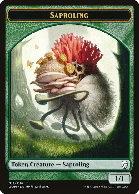 Saproling, Magic card TDOM 11 — Dominaria Tokens set