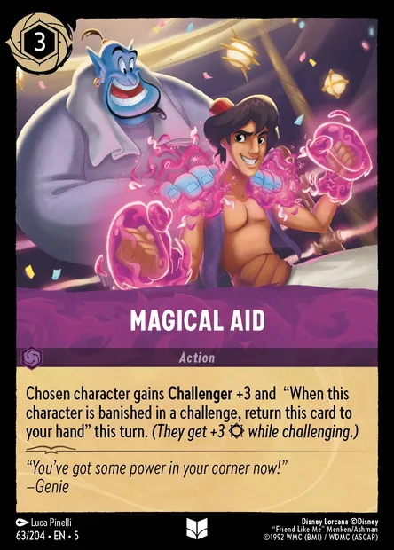 Magical Aid, Disney Lorcana card CH5-063 — Shimmering Skies set