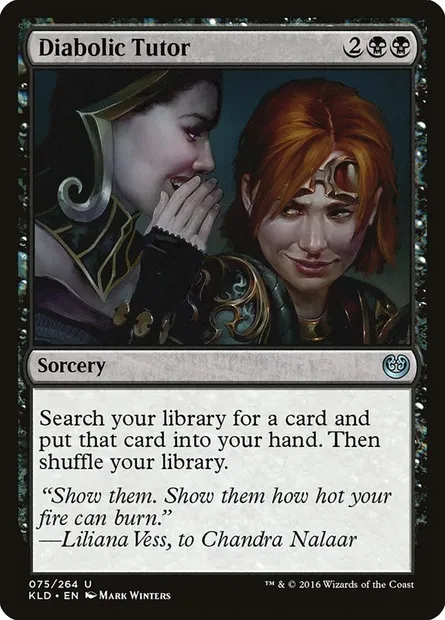 Diabolic Tutor, Magic card KLD 75 — Kaladesh set