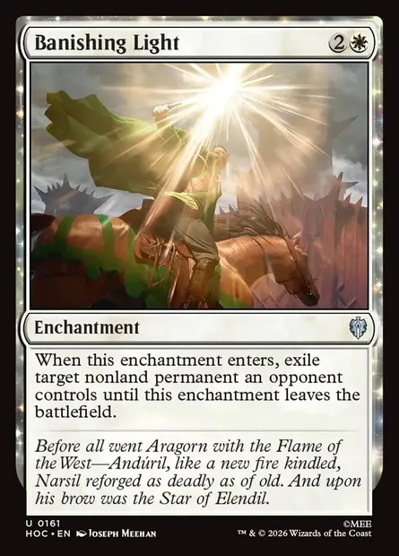 Banishing Light, Magic card HOC 161 — The Hobbit Eternal set