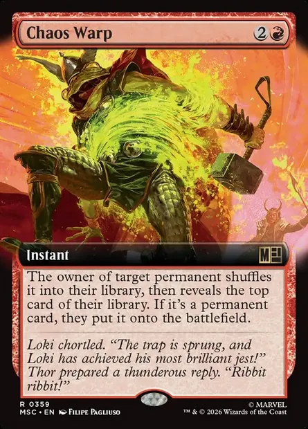 Chaos Warp, Magic card MSC 359 — Marvel Super Heroes Commander set
