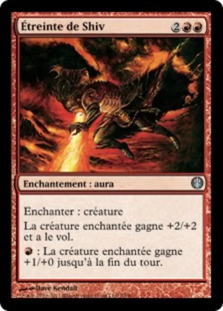 Étreinte de Shiv, carte Magic DDG 74 — extension Duel Decks: Knights vs. Dragons
