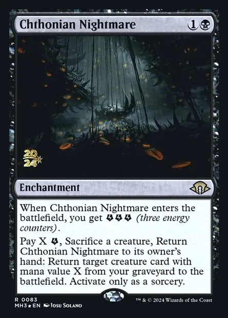 Chthonian Nightmare, Magic card PMH3 83s — Modern Horizons 3 Promos set