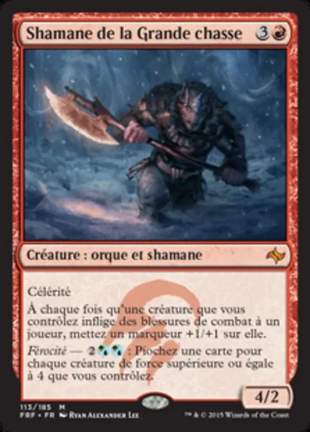 Shamane de la Grande chasse, carte Magic FRF 113 — extension Destin reforgé