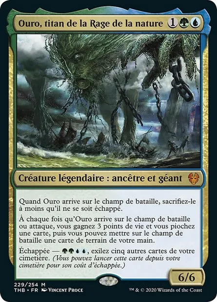 Ouro, titan de la Rage de la nature, carte Magic THB 229 — extension Theros Beyond Death