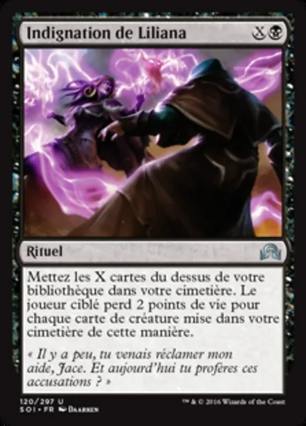 Indignation de Liliana, carte Magic SOI 120 — extension Ténèbres sur Innistrad