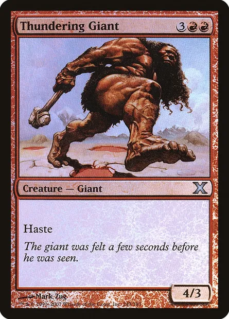 Géant fulminant, carte Magic 10E 243★ — extension Dixième édition