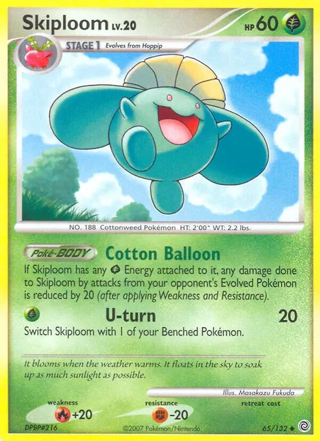 Skiploom, Pokémon card SW 65 — Secret Wonders set