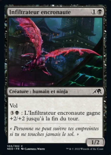 Infiltrateur encronaute, carte Magic NEO 100 — extension Kamigawa: La Dynastie Néon
