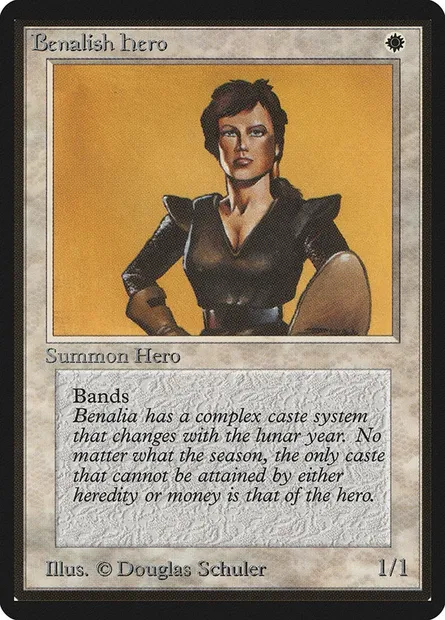 Benalish Hero, Magic card LEB 4 — Limited Edition Beta set
