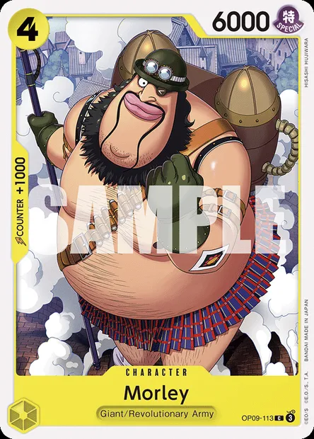 Morley, One Piece card OP09-113 — EMPERORS IN THE NEW WORLD set