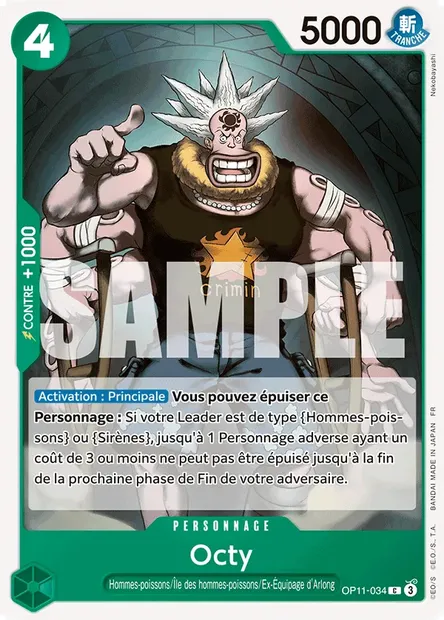 Octy, carte One Piece OP11-034 — extension DES POINGS VIFS COMME L'ÉCLAIR