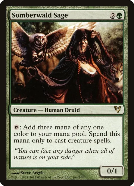 Somberwald Sage, Magic card AVR 194 — Avacyn Restored set