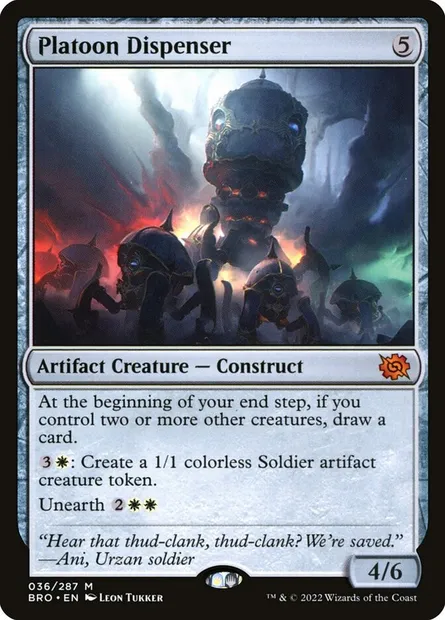 Platoon Dispenser, Magic card BRO 36 — The Brothers' War set