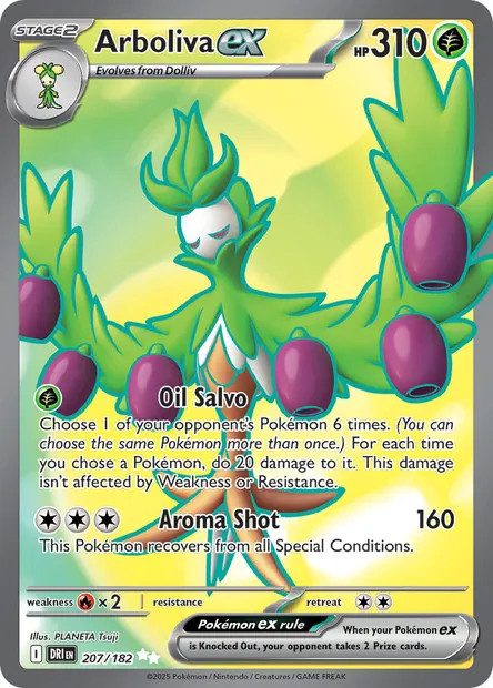 Arboliva ex, Pokémon card DRI 207 — Destined Rivals set
