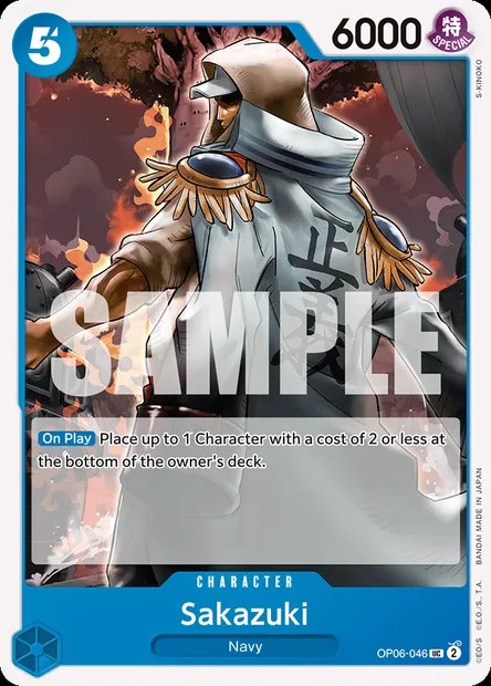Sakazuki, carte One Piece OP06-046 — extension ONE PIECE CARD THE BEST