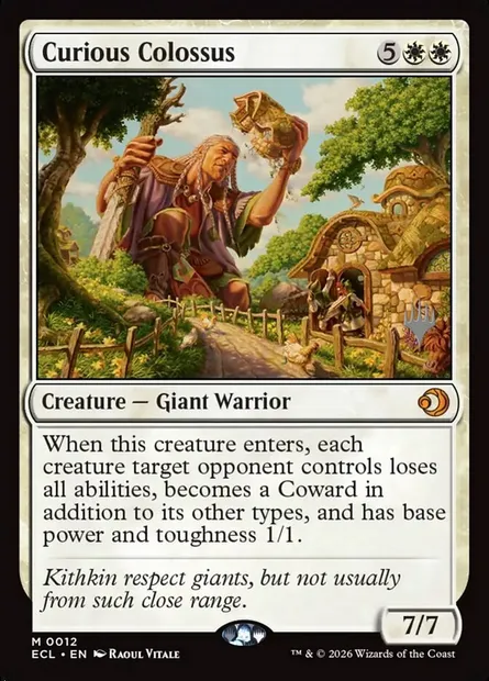 Curieuse colossale, carte Magic PECL 12p — extension Lorwyn Eclipsed Promos