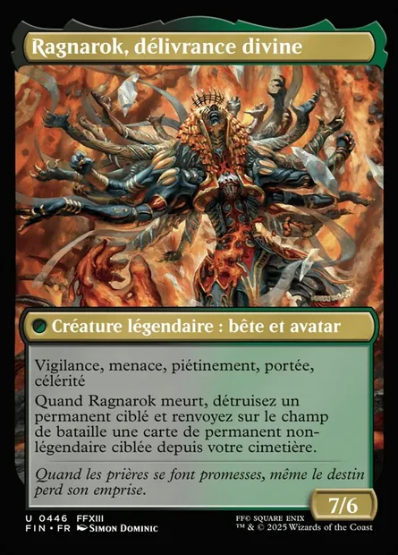 Ragnarok, Divine Deliverance, carte Magic FIN 446b — extension Final Fantasy