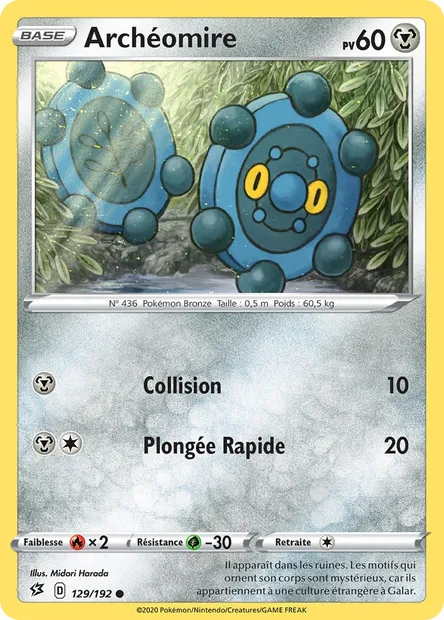 Archéomire, carte Pokémon RCL 129 — extension Clash des Rebelles