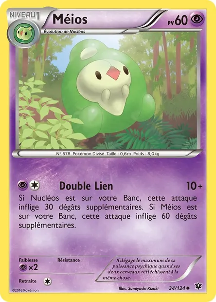 Méios, carte Pokémon FCO 34 — extension Impact des Destins
