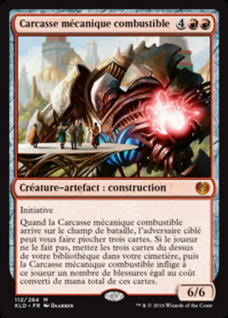 Carcasse mécanique combustible, carte Magic KLD 112 — extension Kaladesh