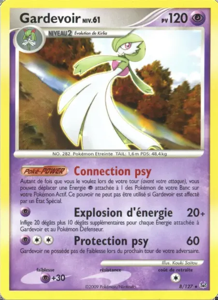 Gardevoir, carte Pokémon PL 8 — extension Platine