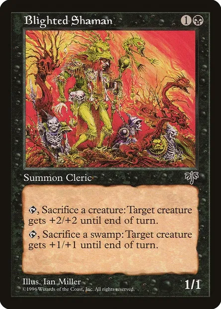 Blighted Shaman, Magic card MIR 107 — Mirage set