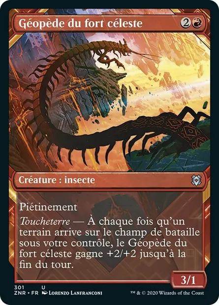 Géopède du fort céleste, carte Magic ZNR 301 — extension Renaissance de Zendikar