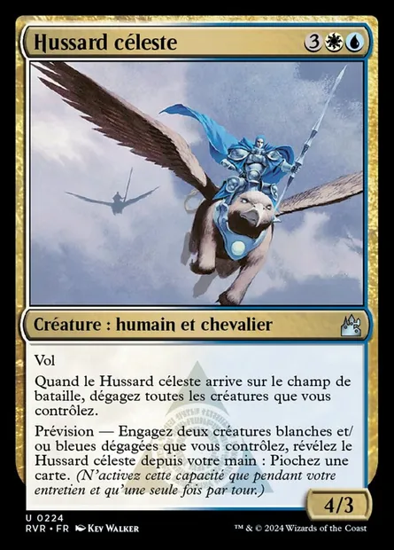 Hussard céleste, carte Magic RVR 224 — extension Ravnica Remastered